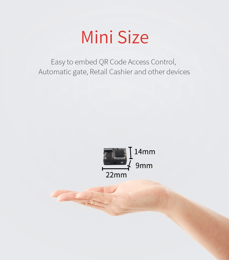 Mini OEM Scan Engine QR 2D Leitor de código de barras TTL UART Interface USB