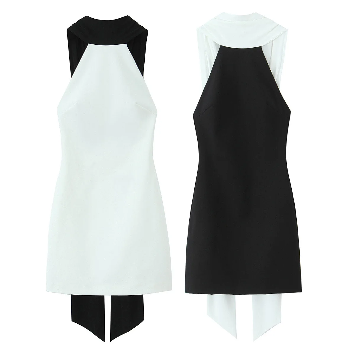 2023 Sommer-Neckholder-Kleid für Damen, Block, rückenfrei, ärmelloses Kleid, neues rückenfreies Party-Abendkleid für Damen