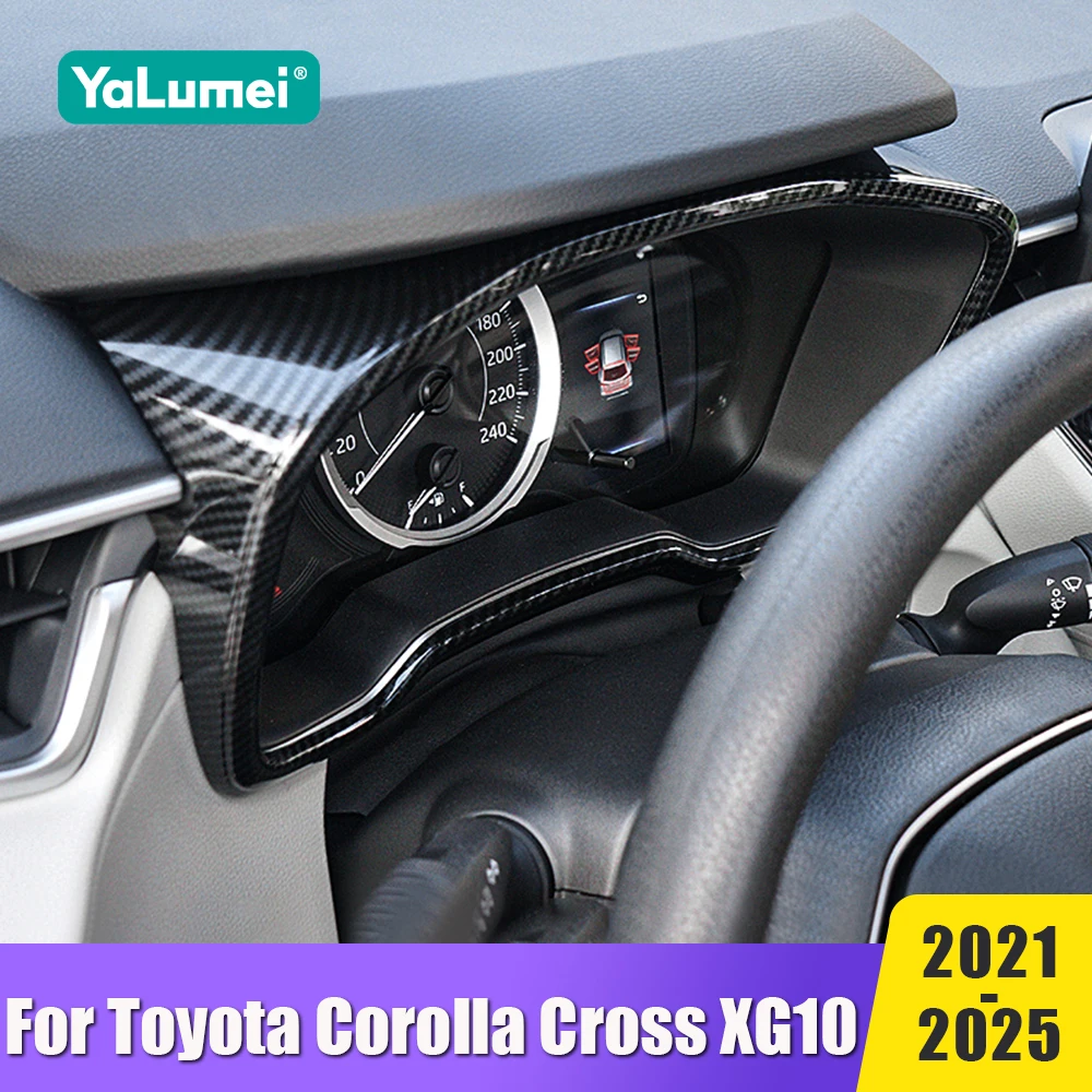 

For Toyota Corolla Cross XG10 2021 2022 2023 2024 2025 ABS Car Dashboard Instrument Gauge Panel Cover Trim Stickers Accessories