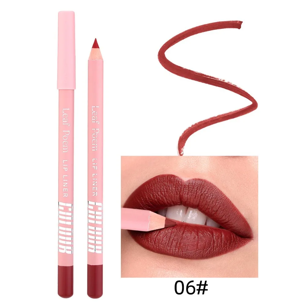 Nieuwe waterdichte matte lipliner potlood opvullende langdurige lippenstiftpotloden hydraterende fluwelen lipliner potlood