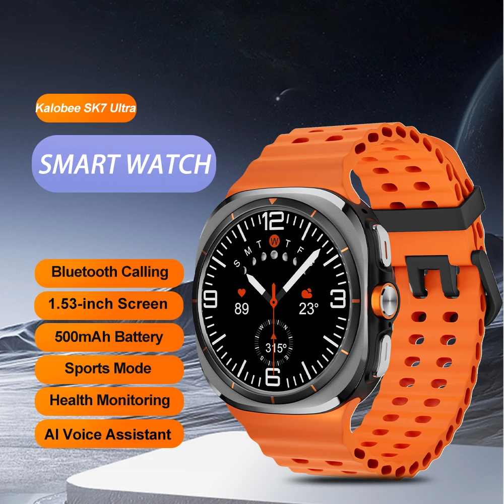 Kalobee Original SK7 Ultra Smart Watch For Samsung Galaxy 47mm Real Screws Wireless Charger Sports Bluetooth Call Smartwatch Men