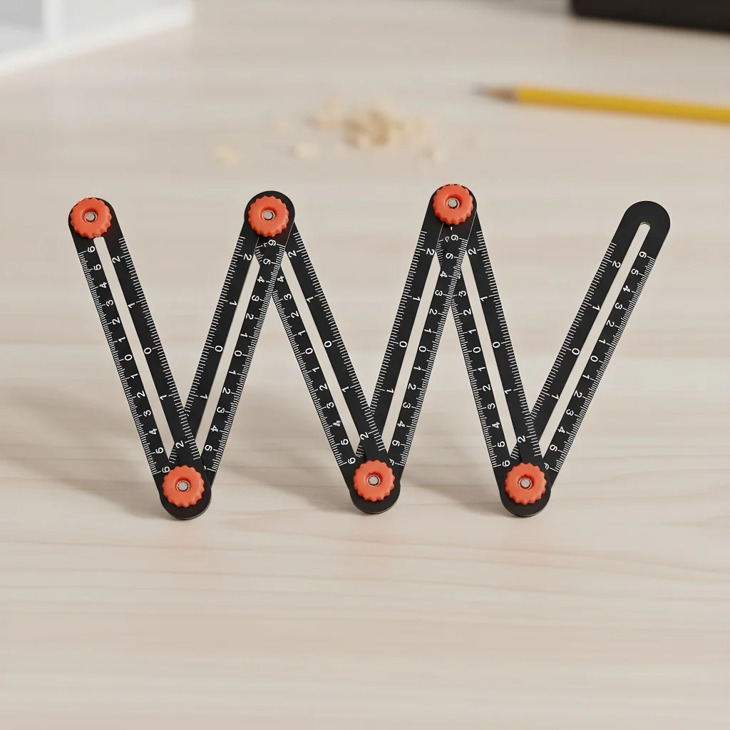 

1PCS Aluminum Alloy Multi Angle Measuring Ruler - Folding Ceramic Tile Hole Locator for Woodworking Construction