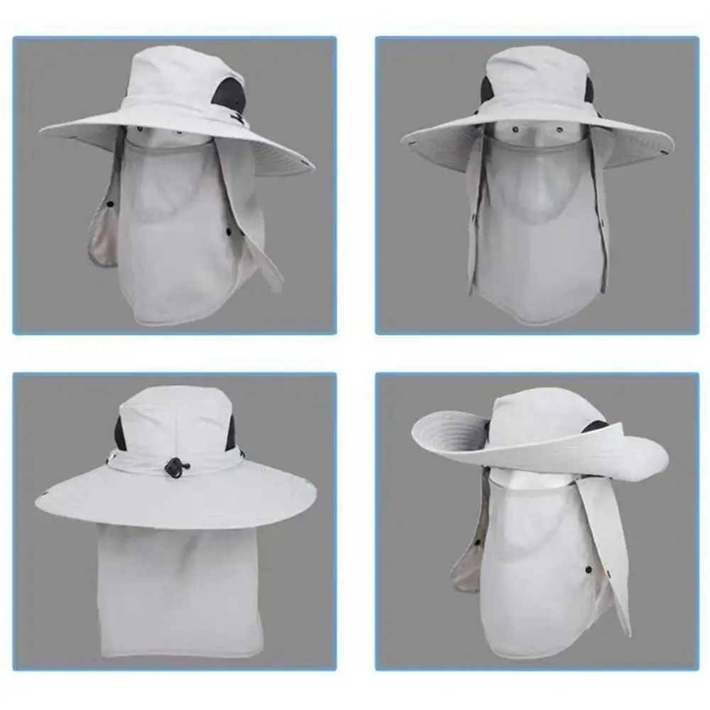 1Pcs Outdoor Full Face Cover Fishing Hat Sun Cap Summer Sun Caps Mountaineering With Mask Summer Hat Women Men