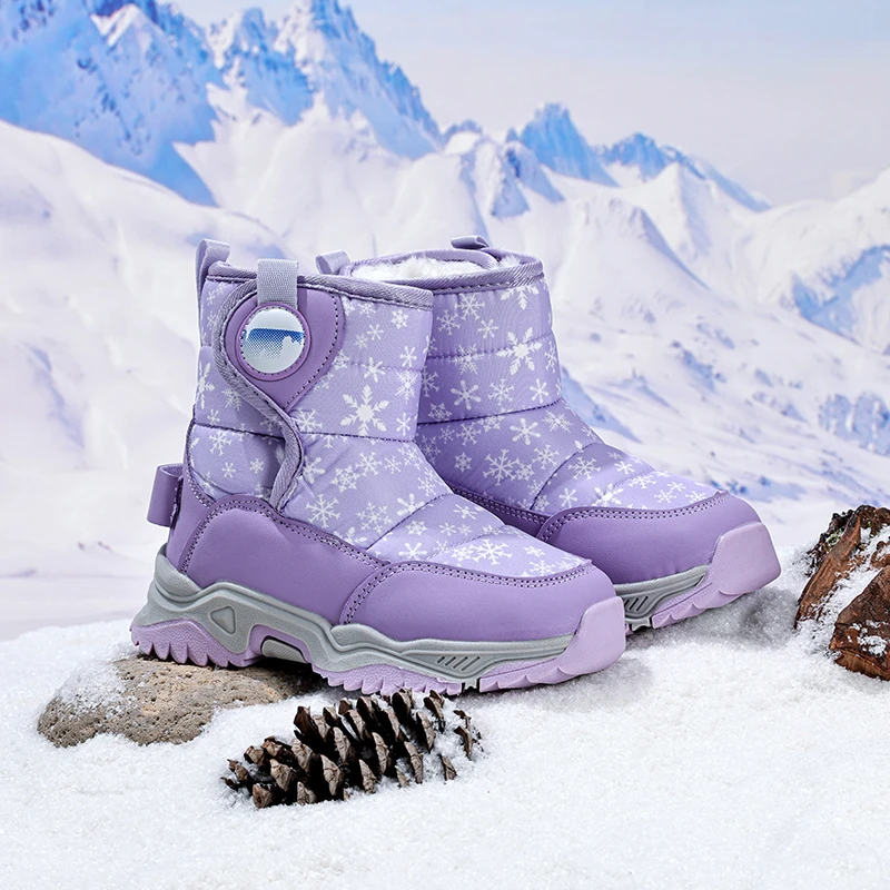 Hot Sell Girls Boots Children Snow Boots For Boys Fashion Sneakers Winter Kids Warm Snow Boots Sport Fashion Leather Shoes