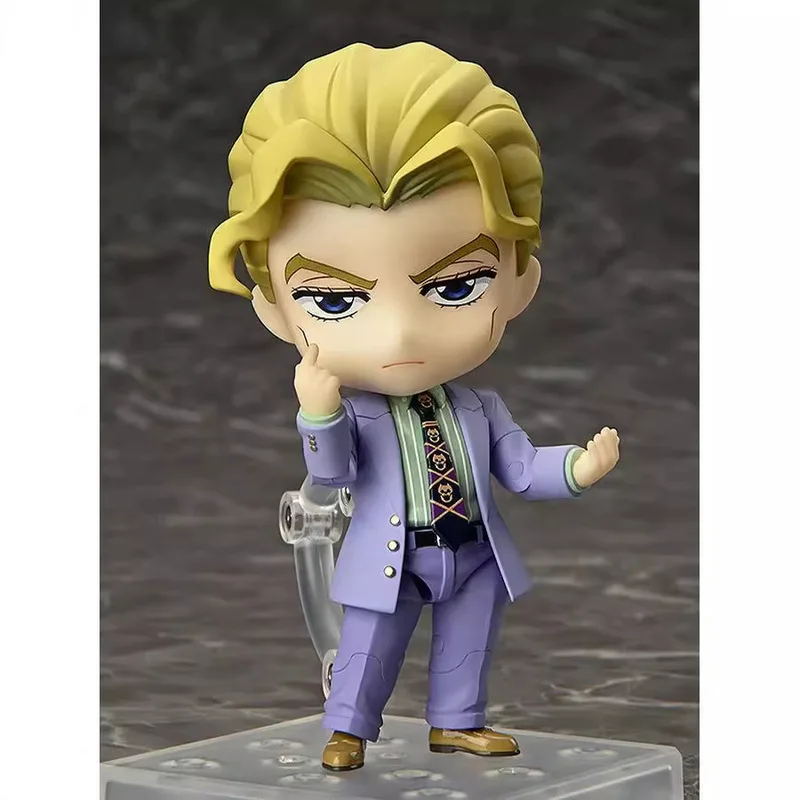 New 10cm Kira Yoshikage Q-Version Jojo'S Bizarre Adventure Action Figure Anime Peripheral Collectible Models Decorations Gift