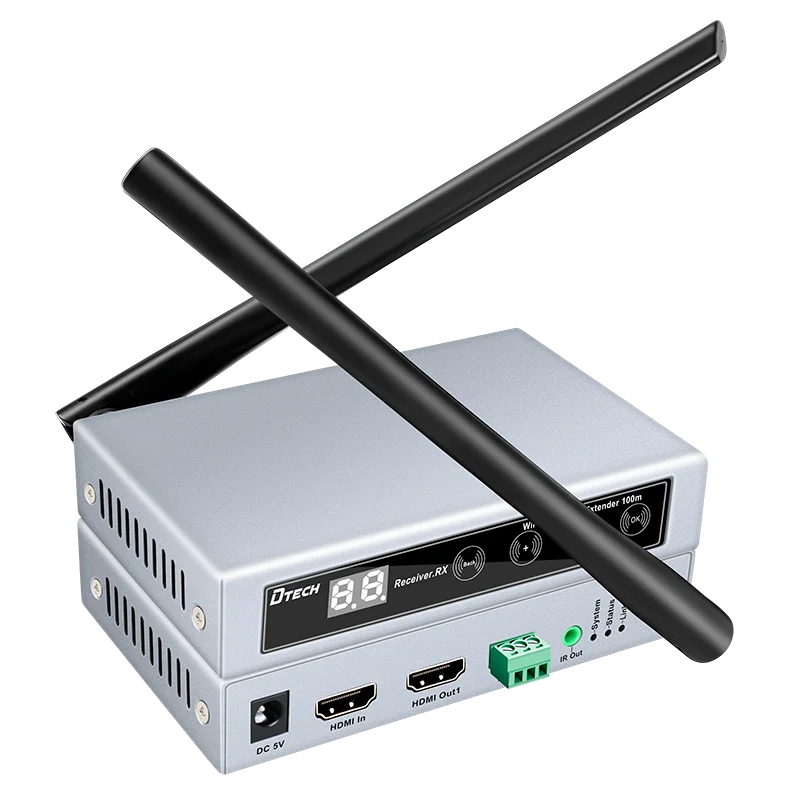 DTECH Latest 100M Loop-out HDMI Extender Updated HD hdmi Wireless Transmitter and Receiver TX RX Hdmi Wifi Ethernet Extender