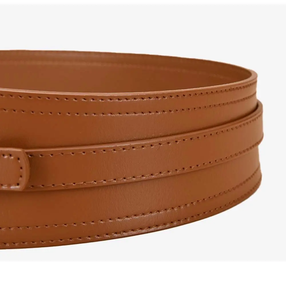 Fashion PU Leather Waist Belt Alloy buckle Waist Waistband Adjustable Elastic Belts For Women Women