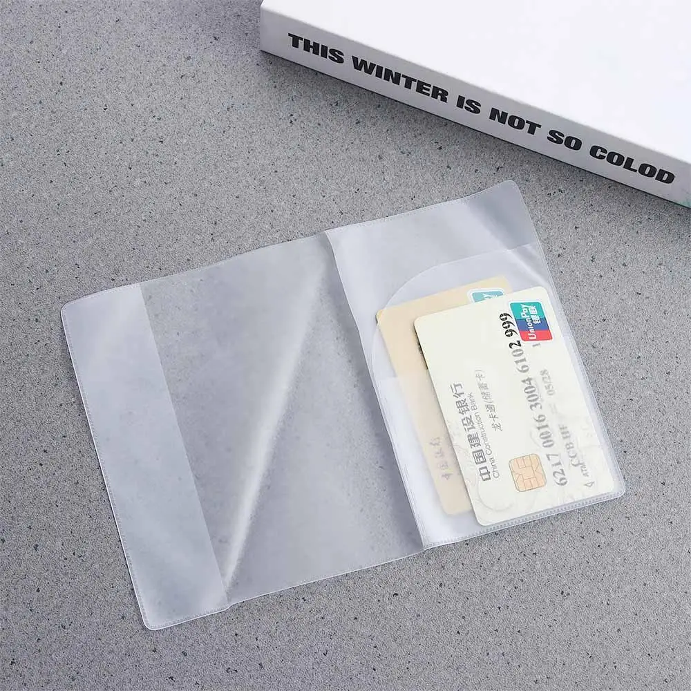 Funda de PVC para documentos, Protector transparente impermeable para viaje, funda para pasaporte, funda protectora transparente para tarjetas de identificación