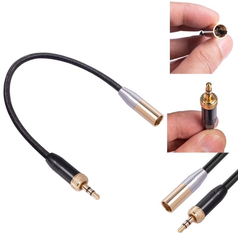 Mini XLR Male to 3.5mm Stereo Audio Cable Adapter 3.5mm 1/8 Inch Mini Jack Aux to Mini XLR 3 Pin Headphone Adapter Cable