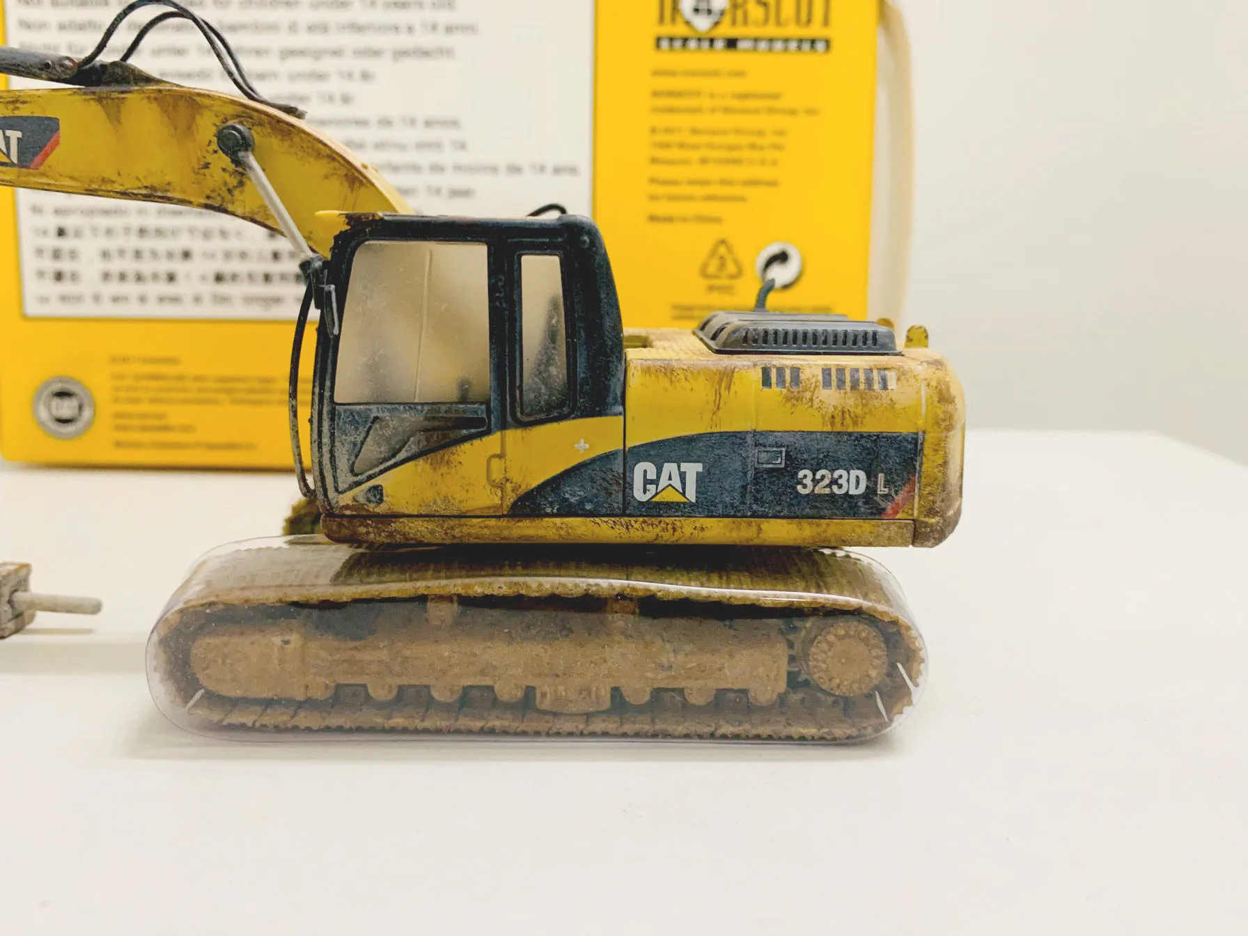 323D L Hydraulic Excavator With H120E Hydraulic Hammer Muddy Edition 1:50 Scale DieCast Metal Collectible Model 55282 New in Box