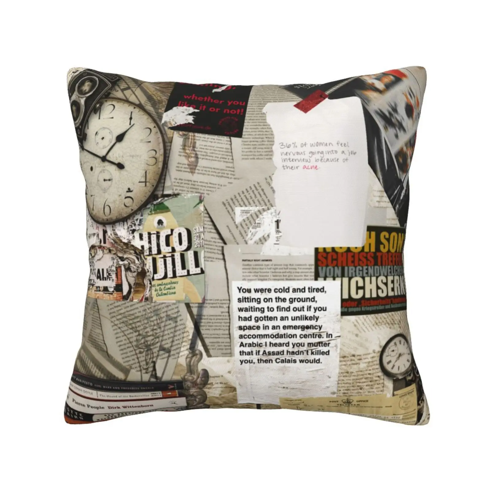 

Vintage Old Newspaper Pillow Cover Birthday Wedding Gifts 50x50 Cushions Covers Dakimakura Throw Pillows Square Pillowcase