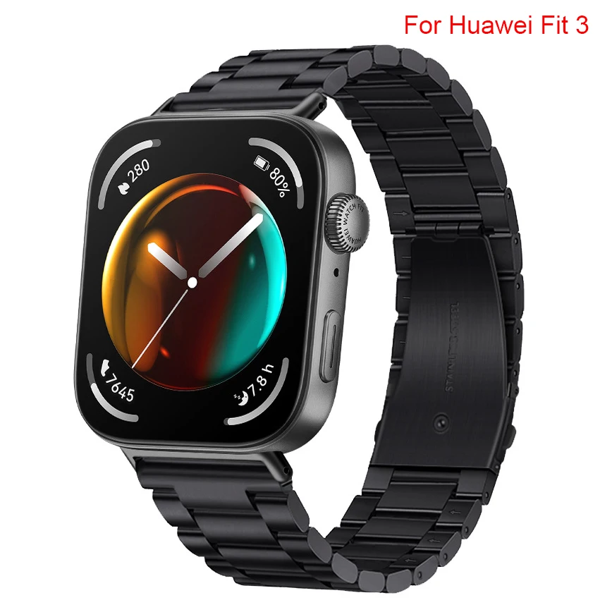 Stainless Steel Strap For Huawei Watch Fit 3 Metal Wrist Band Loop Chain For Huawei Fit 3 Bracelet Replacement