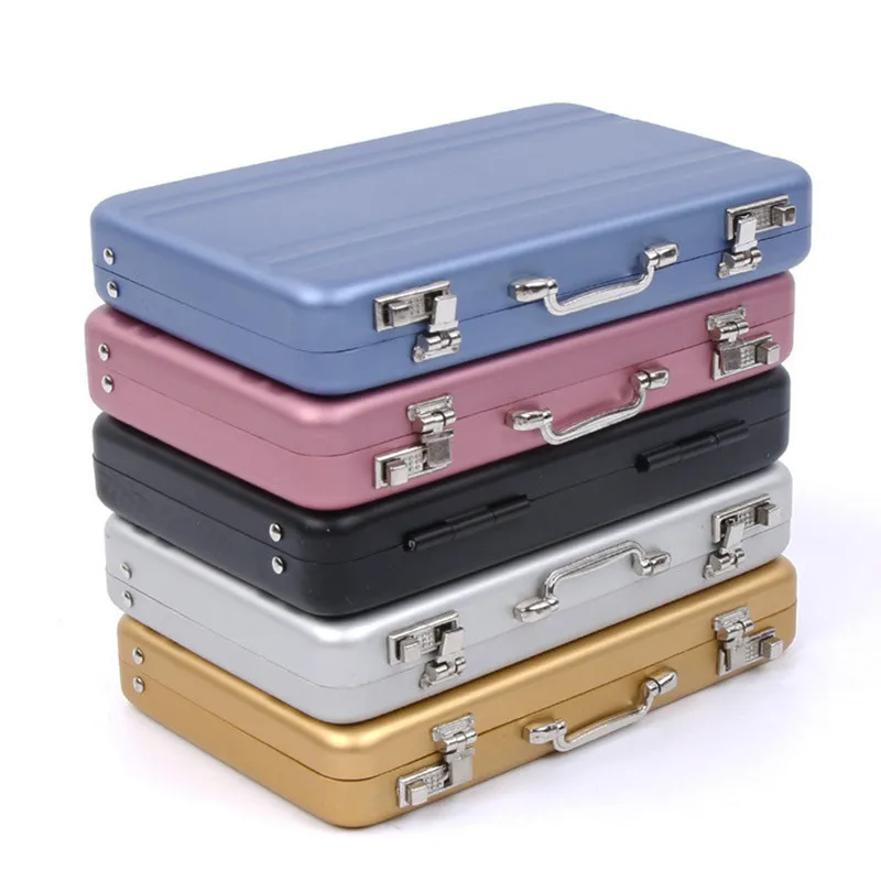 2025 New Aluminum Storage Box Business ID Credit Card Holder Mini Suitcase Bank Card Box Holder Jewelry Case Rectangle Organizer