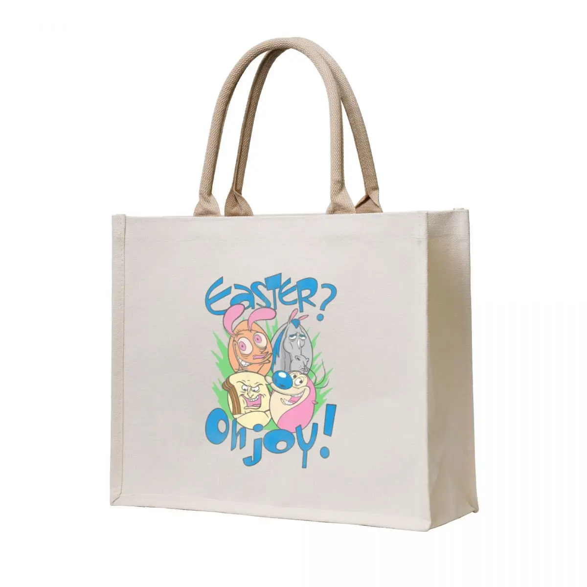 

Ren and Stimpy Easter Oh Joy Vintage Egg Tote Bag custom fabric bag free delivery bags Reusable bags