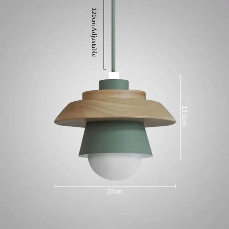 Imagem -06 - Colorido Macaron Pendant Lights para Sala de Estar Suspensão Luminária Nordic Wood Teto Lâmpada Lustres Art Decor Hanglamp para Sala de Estar