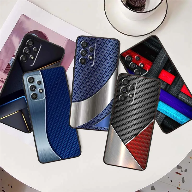

Metallic style pattern For Samsung A41 A35 A34 A33 A32 A25 A24 A23 A21s A06 A05 A04 A03 Note 10 20 Ultra 5G Black Cover