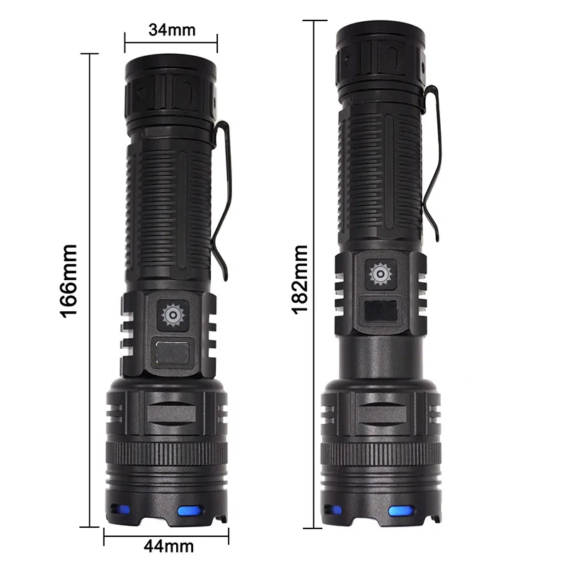 High Power LED Flashlight USB Rechargeable Powerful Strong Light Lantern Portable Tactical Pen Holder Torch For Outdoor Camping