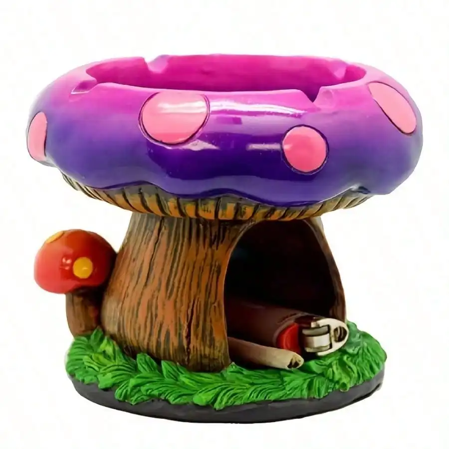 Mushroom Desk Organizer with Hidden Compartment, Whimsical Secret Storage Decor, for Home Office, Unique Gift for Men