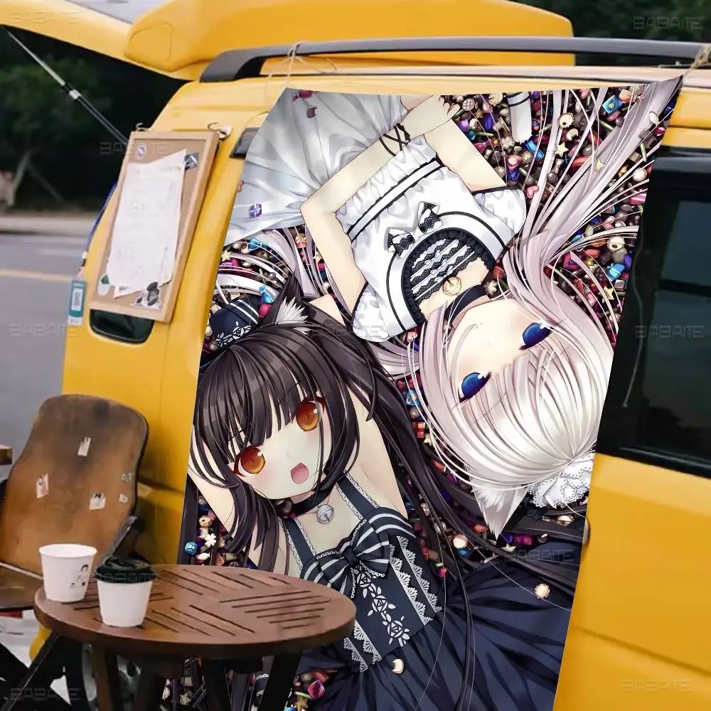 Anime Nekopara DIY Flag For Family Group Photo Living Room Home Dorm Decor Wall Art Decor Banner