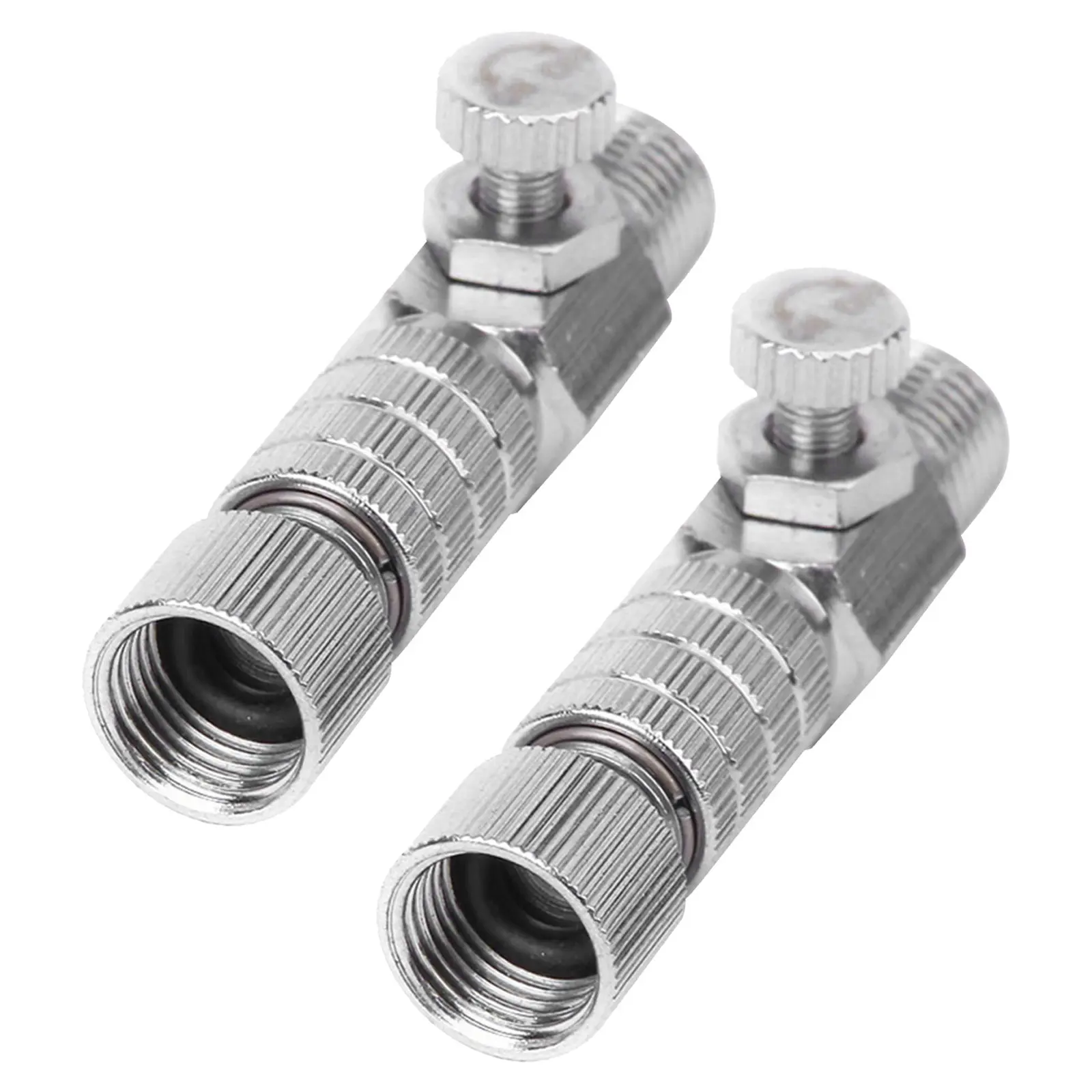 Adjustable Airbrush Connector with Quick Disconnect & Airflow Control Valve – 2 pcs