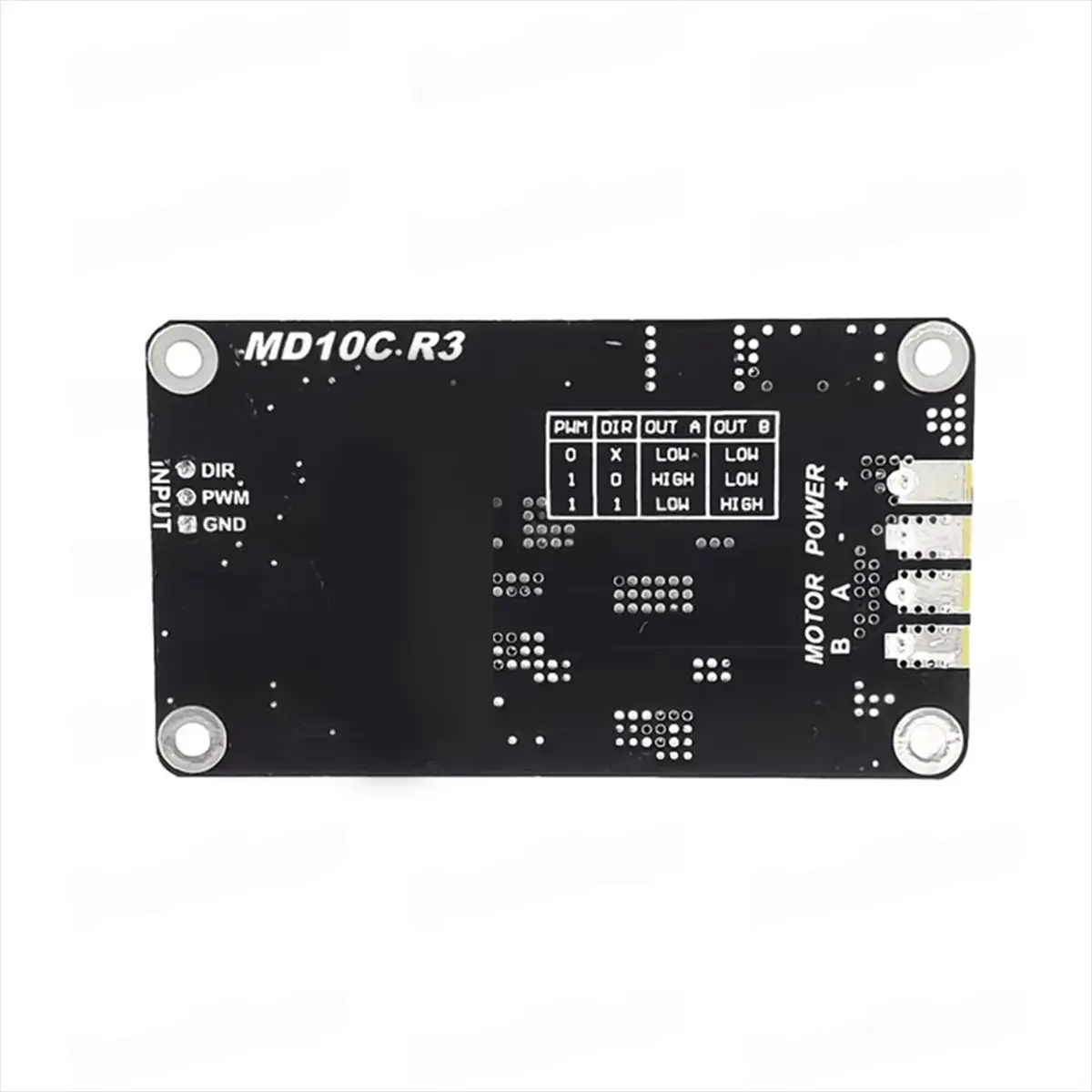 

Модуль драйвера двигателя постоянного тока MD10C 10A 5В-30В для управления скоростью по ШИМ, плата контроллера H-моста для коллекторных двигателей постоянного тока
