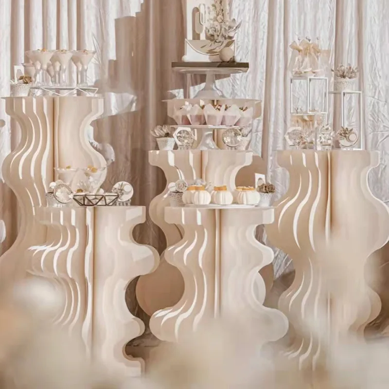 

New product wholesale decoration high quality wavy paper Roman column