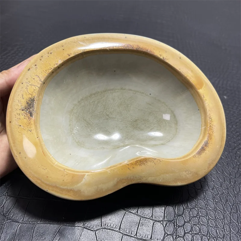 

2.1kg healing crystals gemstone natural carving crafts ocean jasper bowl for Christmas decorations