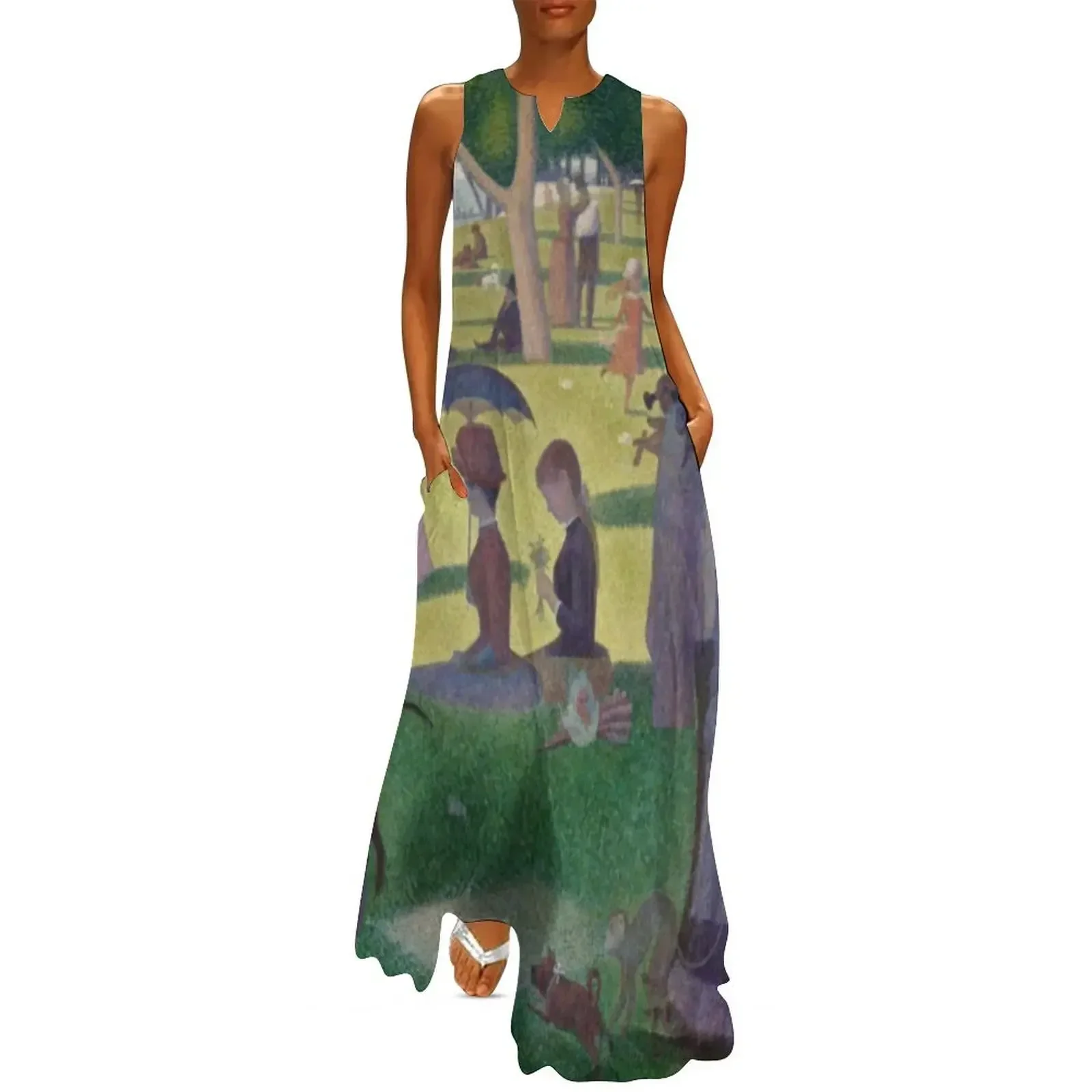 

A Sunday Afternoon on the Island of La Grande Jatte Modernized Long Dress clothes for women Woman clothes Dress
