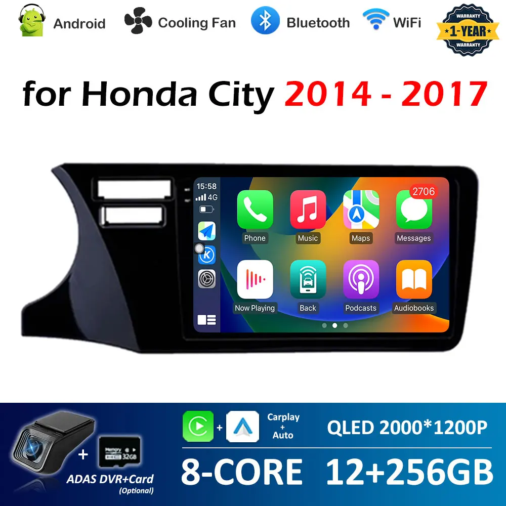 

Left Hand Drive WIFI for Honda City 2014 2015 2016 2017 GPS Car Multimedia Radio Video Player Wireless Carplay Bluetooth No 2din