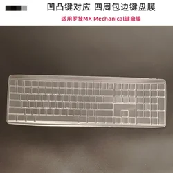 Cubierta de teclado de TPU transparente, impermeable, a prueba de polvo, pelรญcula de escritorio para Logitech MX Mechanical