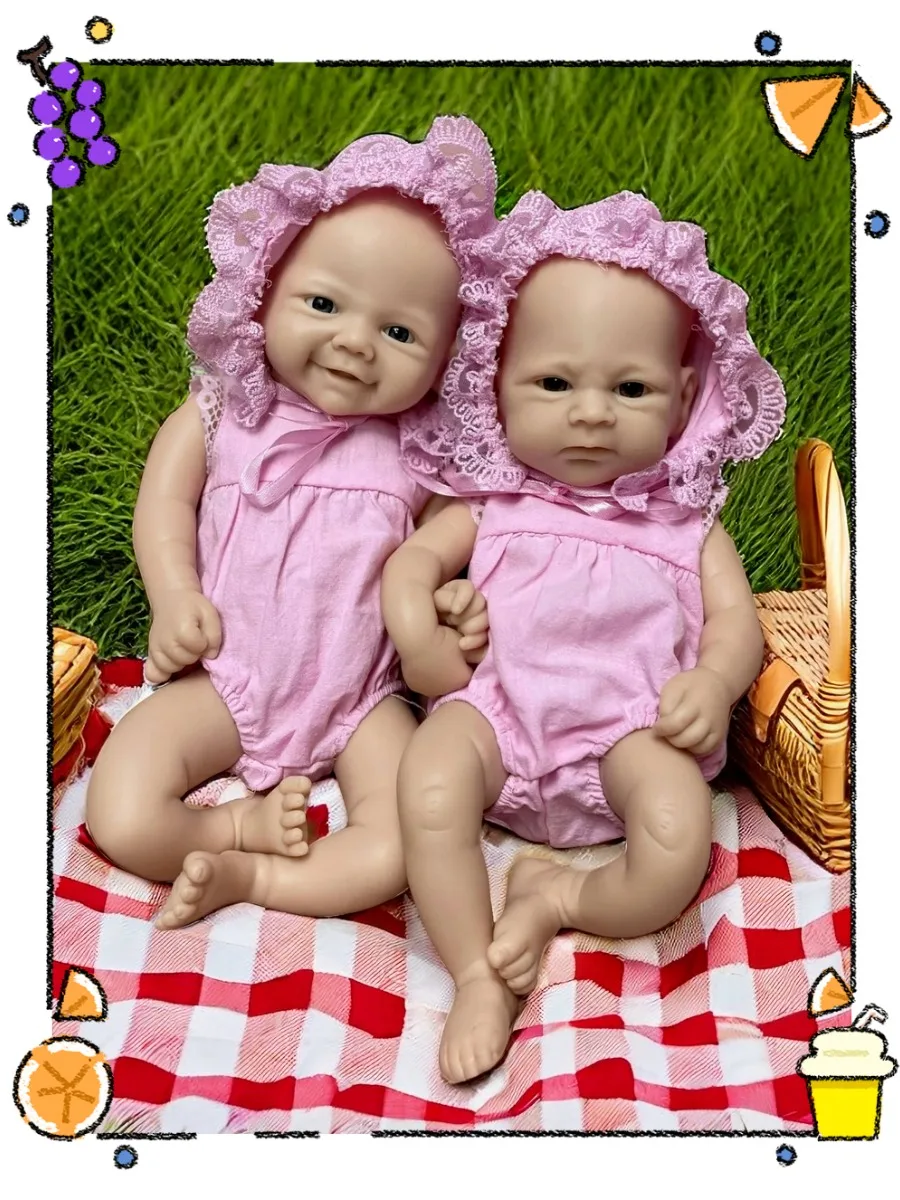 13 Inch Full Body Silicone Girl Elijah Or Vivienne Bebe Soft Touch Reborn Babies 3D Painted Skin Silicone Girl