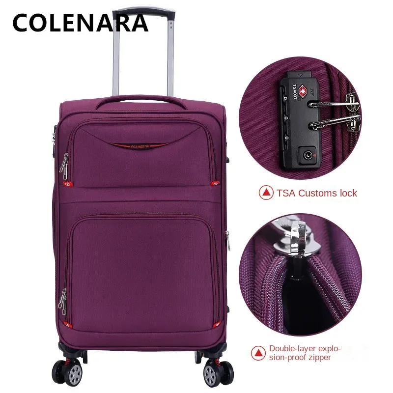 COLENARA Luggage Oxford Cloth Large-capacity Trolley Case 28 Inches Password Box Men 20 