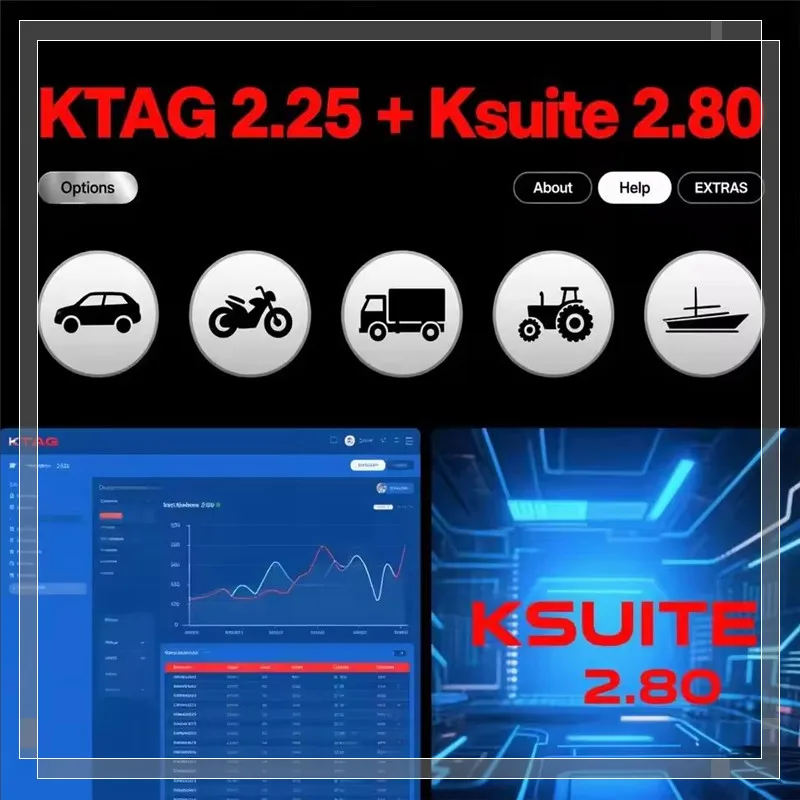 Ksuite 2.80+Ktag 2.25/V7.020 Software for KESS V2 – RSA Error Fix, Unlock Tool for Car Truck Bike Tractor EU Online Version