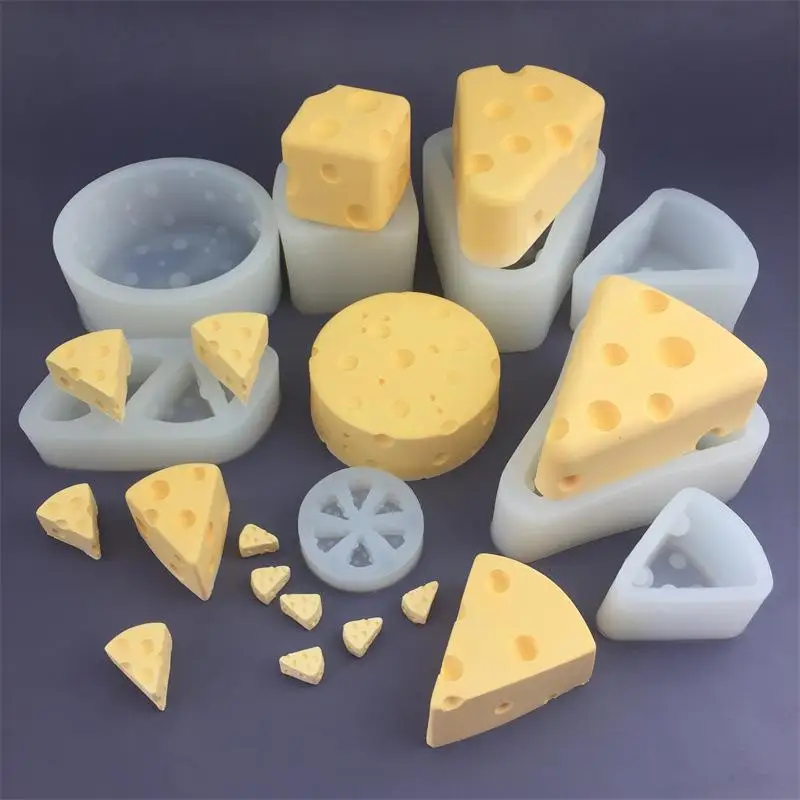 Cute Cheese Silicone Mold Non-Stick Fondant Cake Tray Chocolate Ice Cube Soap Making Mold Food Grade DIY