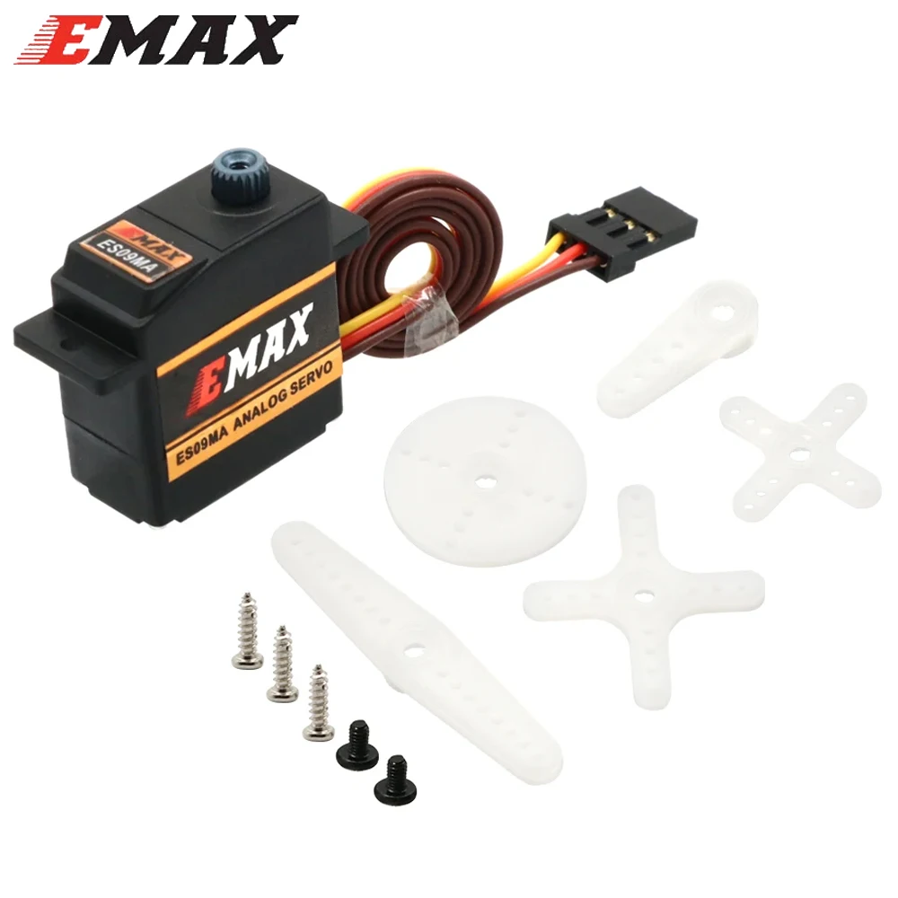 4pcs/lot Emax ES09MA 4.8-6.0V Metal Gear Specific Swash Servos for 450 Helicopter Tail better than ES08MA