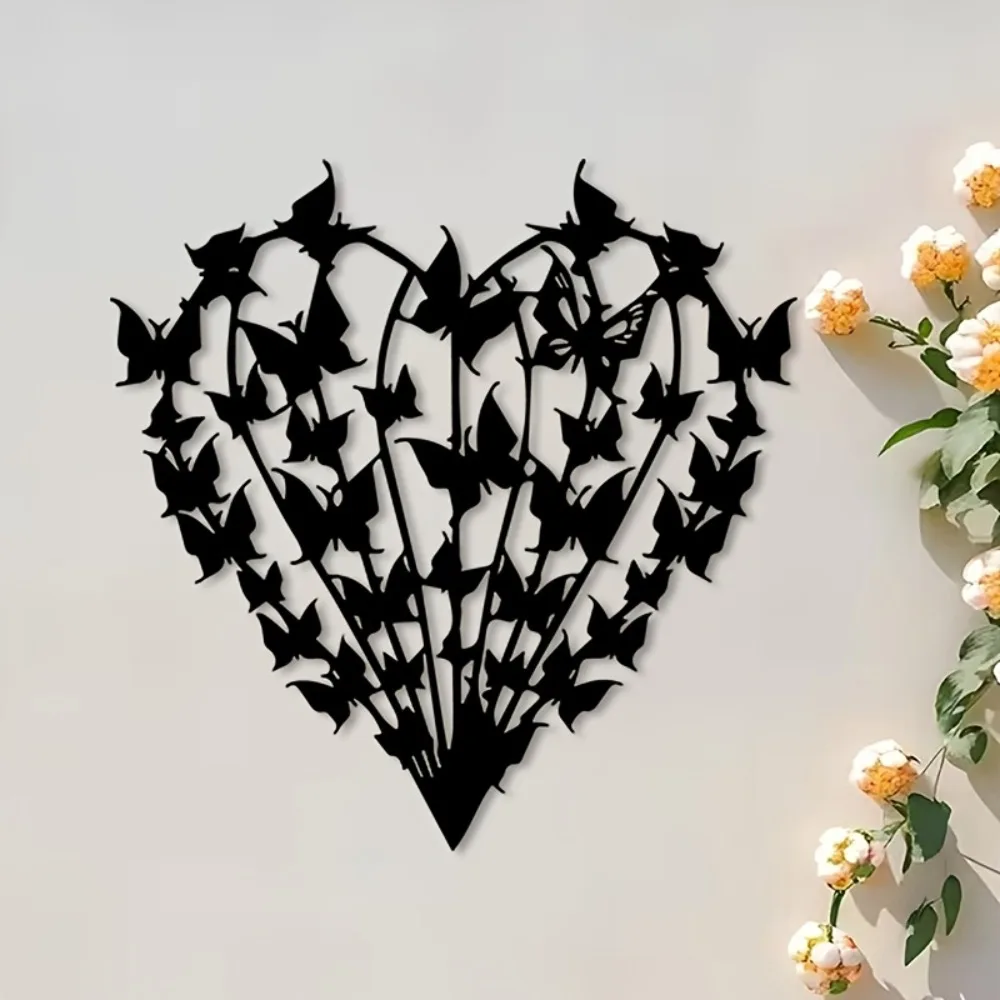 Vintage Infinity Heart Metal Wall Art, Romantic Mural Statue, Living Room Bedroom Decor, Christmas Gift for Lovers