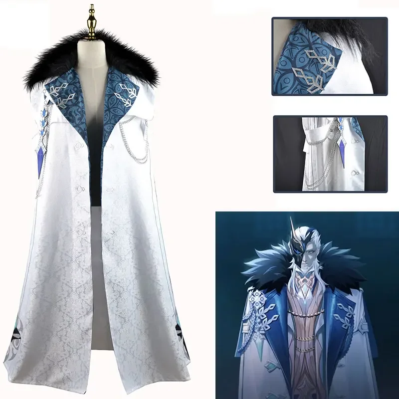 Gamesuzuki Executive Cloak Tartaglia Childe Ajax Halloween Clothes Uniform a Winter CNC Accessories Genshin Impact Fatui Cosplay