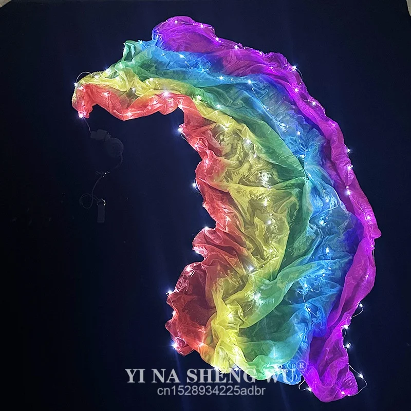 Bola de gasa para juegos de baile, ceremonia de apertura de entrada, accesorios LED, cinta para danza del vientre, lanzamiento de bola de gasa luminosa LED