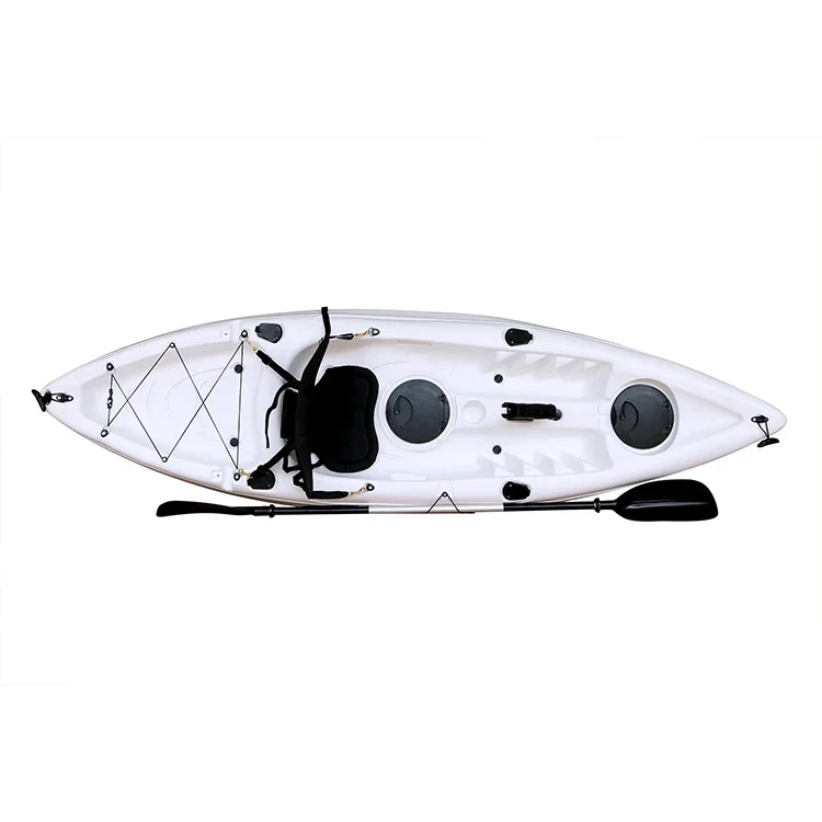 

11ft Sit on Top Single Person Wild Water Fishing Kayak with Deluxe Seat and Fishing Find Hole Ship To The Port