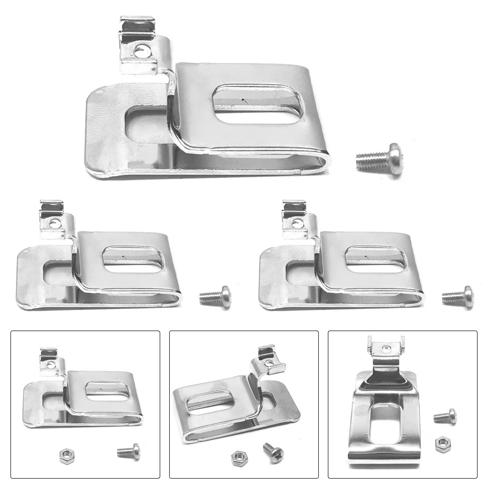 Waist Buckle Clips Buckle Belt Hooks 3pcs Hand Tool Replacement Parts Silver Steel For WORX 20V WU268 WU278 WU279