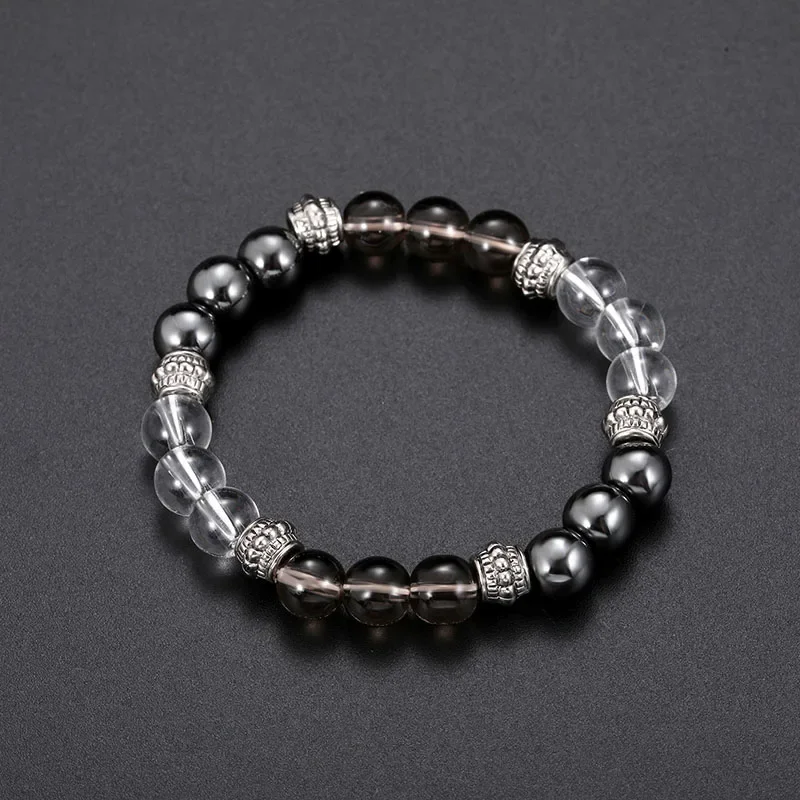 New Magnetic Therapy Slimming Bracelet  Anti Cellulite Mixed Color Natural Crystal Stone Lose Weight Magnetic Health Jewelry