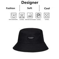 Unisex LOS ANGELES Letter Sticker Bucket Hats Fishermen Caps Outdoor Casual Cap Sunscreen Hat - Image 6