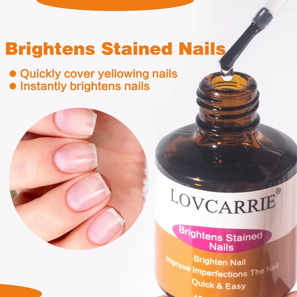 Lovhara-esmalte de uñas brillante, capa superior, secado rápido al aire, acabado superbrillante, laca Regular para reparación de manicura