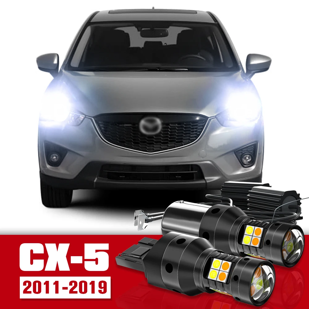 

2pcs LED Accessories Dual Mode Turn Signal+Daytime Running Light DRL For Mazda CX-5 CX5 2011-2019 2012 2013 2014 2015 2016 2017