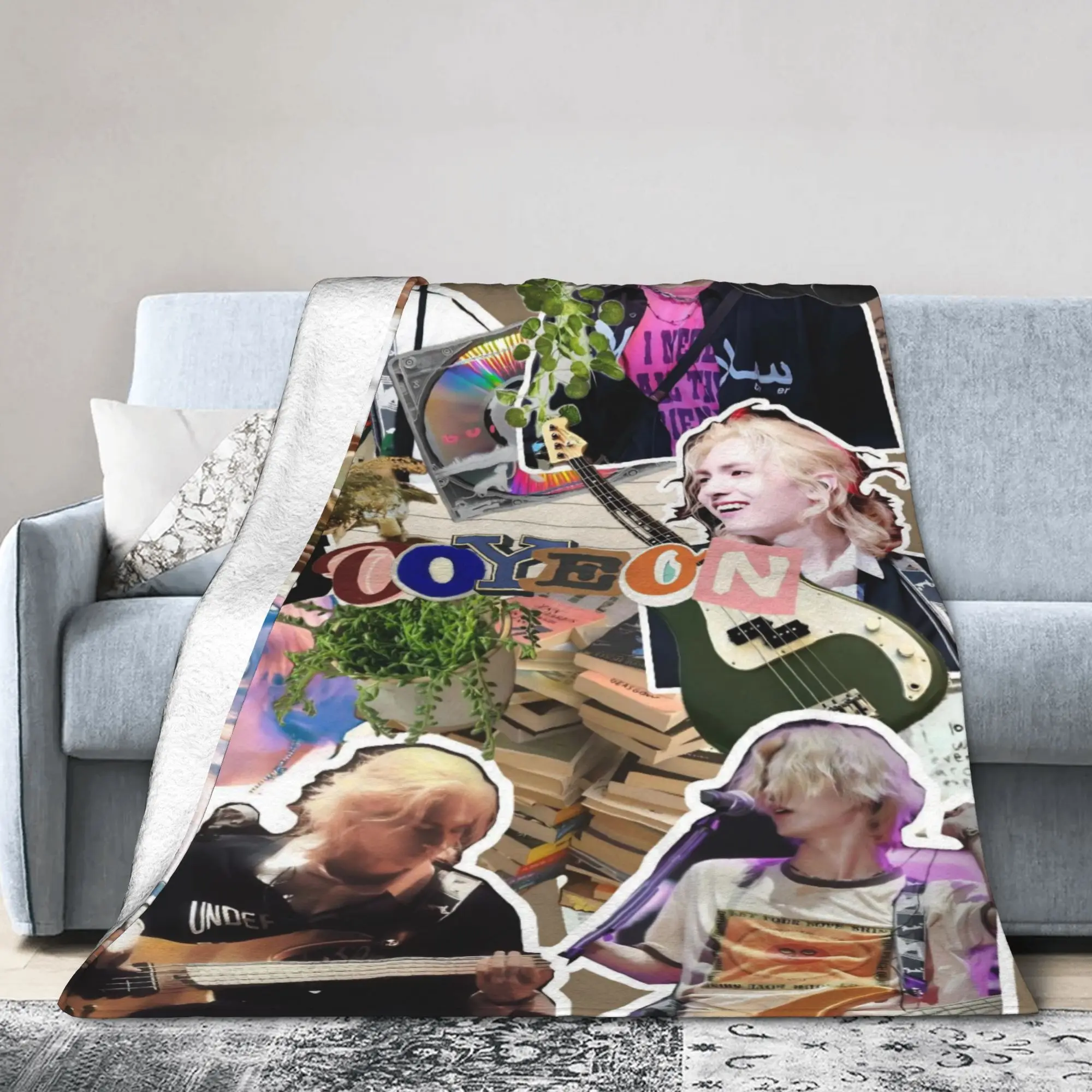 South Korean Rock X-Xdinarys H-Heroes Plush Blankets  Fashion Throw Blanket for Home 150*125cm Bedspread