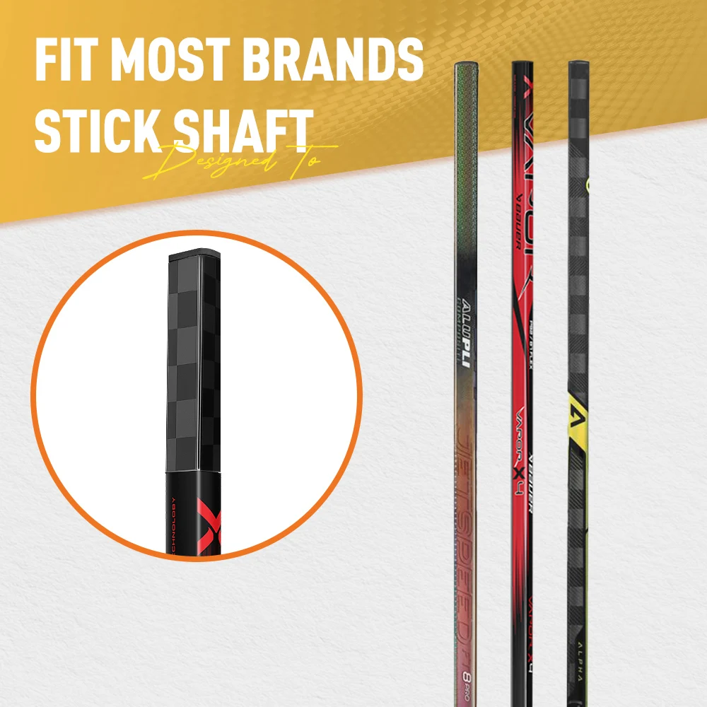 5 pièces bâton d'extension de Hockey 2/4/6 pouces Extension de bâton de Hockey sur glace INT/JR/SR bouchon d'extrémité de bâton de Fiber de carbone pour bâton de Hockey