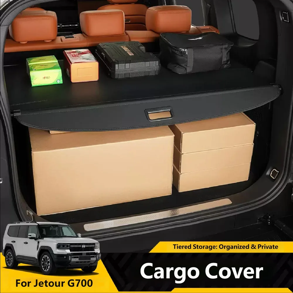 

For Jetour G700 2025 2026 Car Cargo Cover Trunk Retractable Parcel Rack Waterproof Shield Privacy Cargo Cover Accessories
