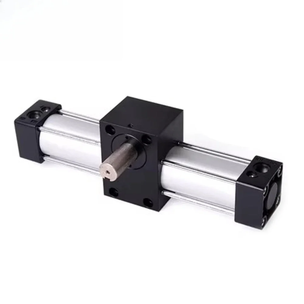Cilindro giratório pneumático de alto torque Cilindro angular série QGK, torque resistente 0 ~ 360 °   Atuador de ângulo ajustável