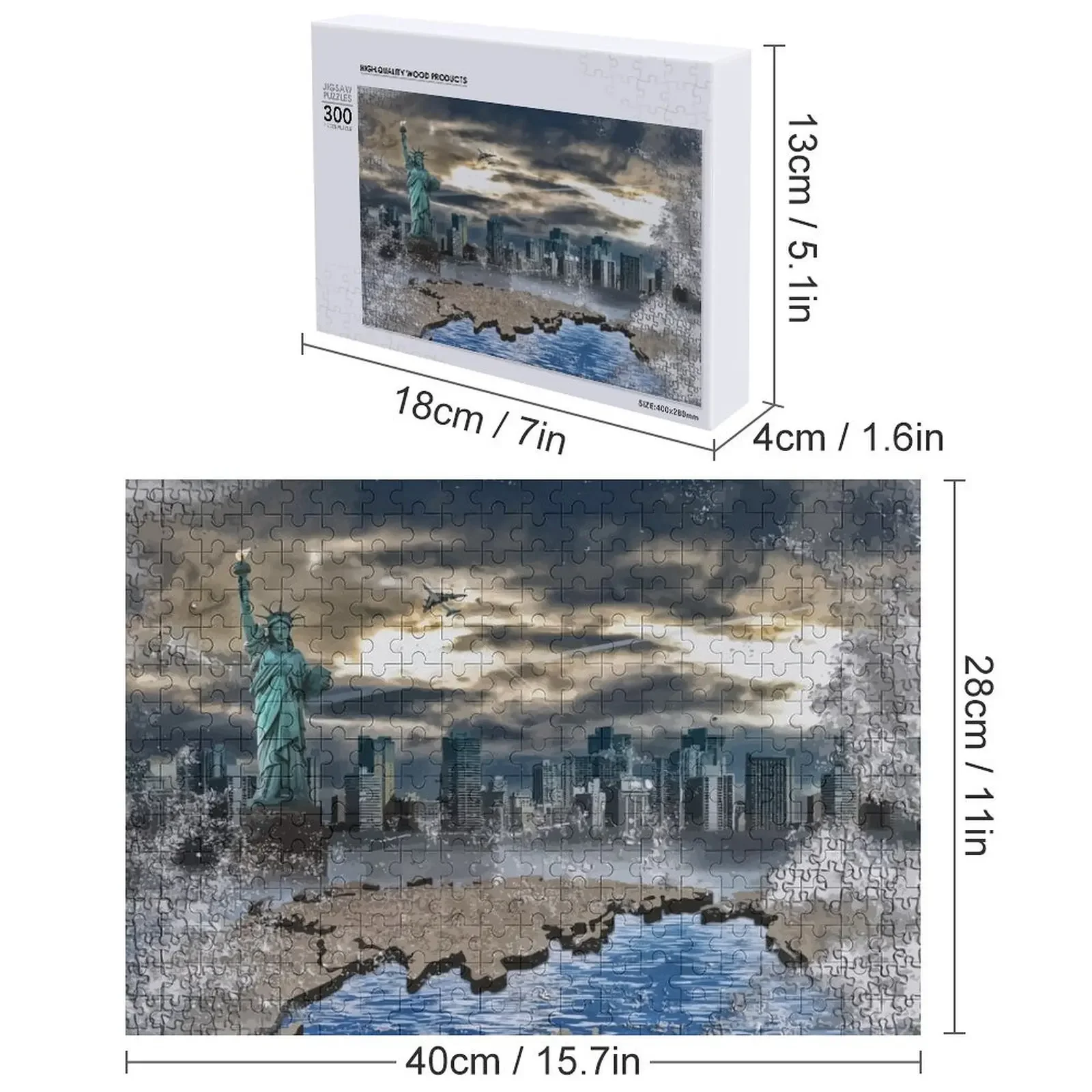 نيويورك بازل قطع هدية خشبية مخصصة اسم خشبي مخصص ألعاب شخصية لغز الحيوان #5