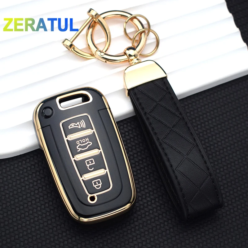 For KIA RIO Forte K2 K3 K5 Sportage For Hyundai Solaris HB20 Veloster SR IX35 Accent Elantra i30 TPU Car Key Case Cover